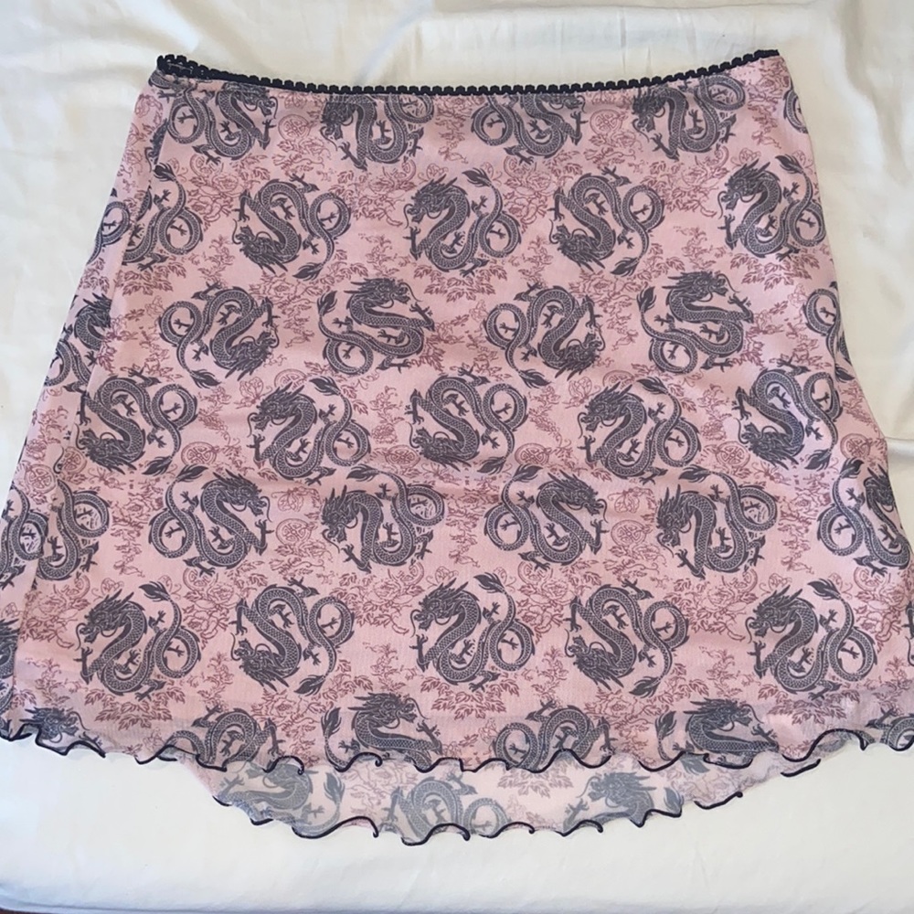 Asos Skirt With Dragon Detail-Plus Size
